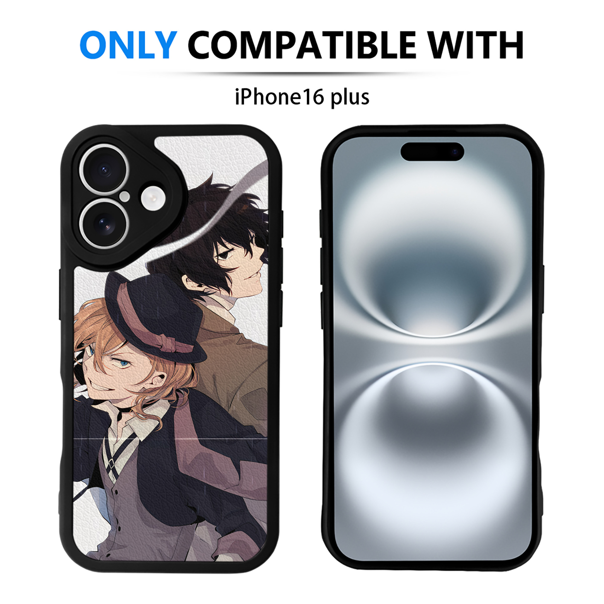 （画像用） 文豪ストレイドッグス Bungo Stray Dogs 【iPhone 16シリーズ対応】シリコンスマホケース（レザー調） 材質：シリコン